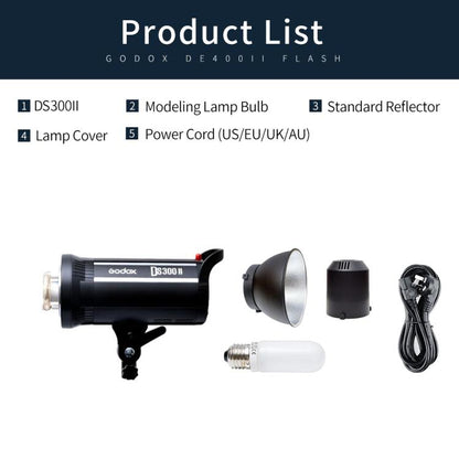 Godox DS300II 300Ws Studio Flash Light Strobe Lamp Head Bowens Mount Speedlight, DS300II