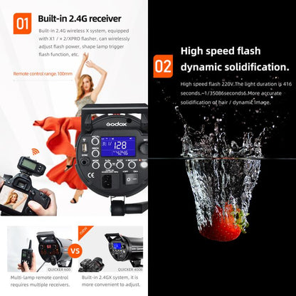 Godox Quicker 400IIM Studio Flash Light 400Ws Bowens Mount Strobe Flash, Quicker 400IIM
