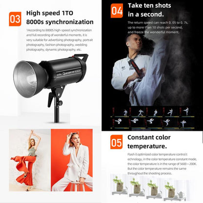 Godox Quicker 600IIM Studio Flash Light 600Ws Bowens Mount Strobe Flash, Quicker 600IIM