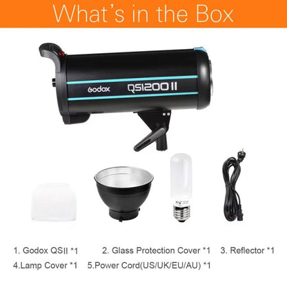 Godox QS1200II Strobe Studio Flash Light 1200Ws Bowens Mount High Speed Flash, QS1200II