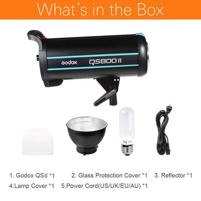 Godox QS800II Strobe Studio Flash Light 800Ws Bowens Mount High Speed Flash, QS800II