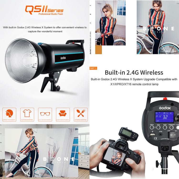 Godox QS400II Strobe Studio Flash Light 400Ws Bowens Mount High Speed Flash
