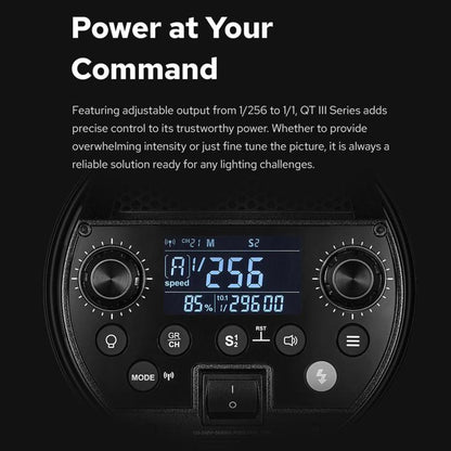 Godox QT1200III Quicker Studio Flash Light 1200Ws Bowens Mount High Speed Flash, QT1200III