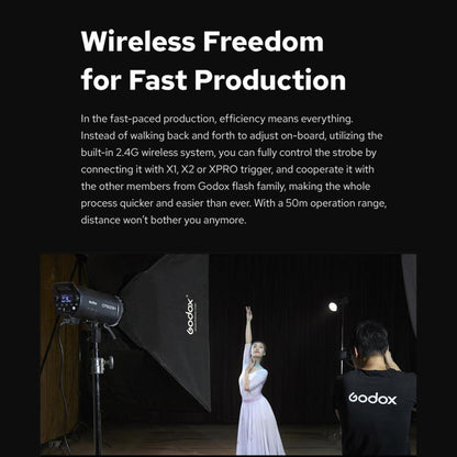 Godox QT1200III Quicker Studio Flash Light 1200Ws Bowens Mount High Speed Flash, QT1200III