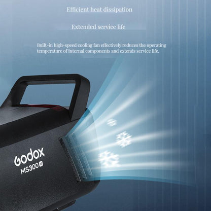 Godox MS300-V Studio Flash Light 300Ws Bowens Mount Strobe Light with Lamp Cover, MS300-V