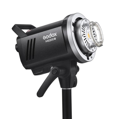 Godox MS200-V Studio Flash Light 200Ws Bowens Mount Strobe Light with Lamp Cover, MS200-V