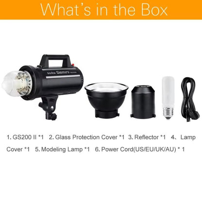 Godox Gemini GS200II Studio Flash Light 200Ws Bowens Mount Strobe Flash, Gemini GS200II