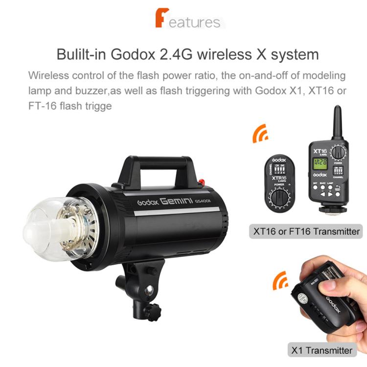 Godox Gemini GS200II Studio Flash Light 200Ws Bowens Mount Strobe Flash, Gemini GS200II