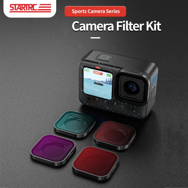 STARTRC 4 in 1 ND8 ND16 ND32 CPL Lens Filter for GoPro HERO13 Black /12 Black /11 Black /10 Black /9 Black, For GoPro HERO13 Black /12 Black /11 Black /10 Black /9 Black