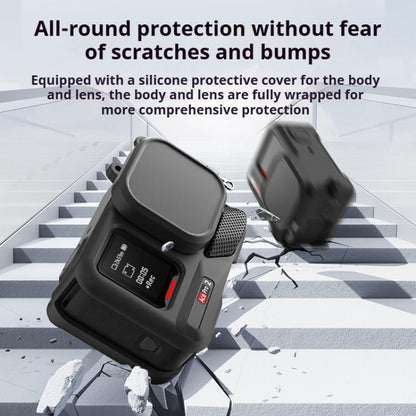 For Insta360 Ace Pro 2 Silicone Protective Case with Wrist Strap & Lens Cover, For Insta360 Ace Pro 2