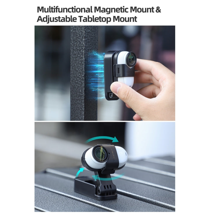 For Insta360 GO3 / GO 3S Sunnylife 360 Rotation Foldable Magnetic Mount