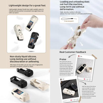 For Insta360 X5 STARTRC Silicone Protective Cover with Lens Cover