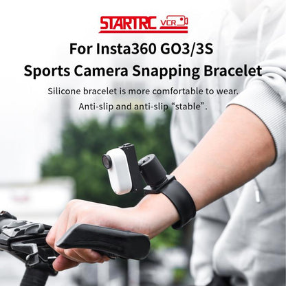 For Insta360 GO 3S / GO 3 STARTRC Silicone Wristband Snap Ring Quick Release Fixed Adapter Mount, For Insta360 GO 3S / GO 3