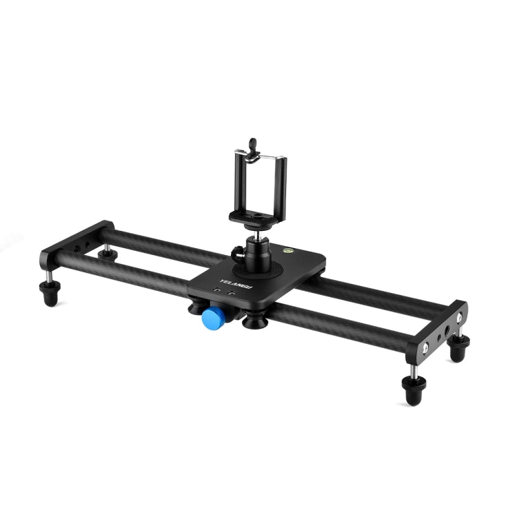 YELANGU L140T-A 40cm Carbon Fiber Slide Rail Track with Phone Clamp & BallHead Adapter for Smartphones, L140T-A