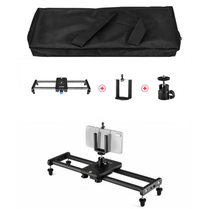 YELANGU L140T-A 40cm Carbon Fiber Slide Rail Track with Phone Clamp & BallHead Adapter for Smartphones, L140T-A