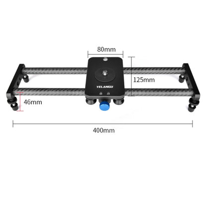 YELANGU L140T-A 40cm Carbon Fiber Slide Rail Track with Phone Clamp & BallHead Adapter for Smartphones, L140T-A