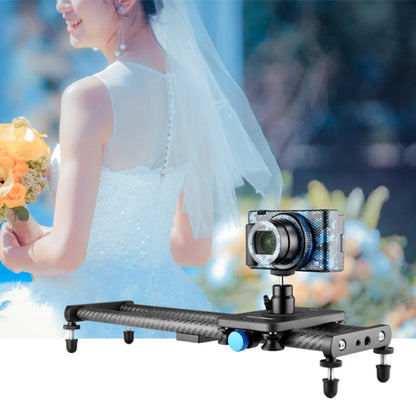 YELANGU L140T-A 40cm Carbon Fiber Slide Rail Track with Phone Clamp & BallHead Adapter for Smartphones, L140T-A