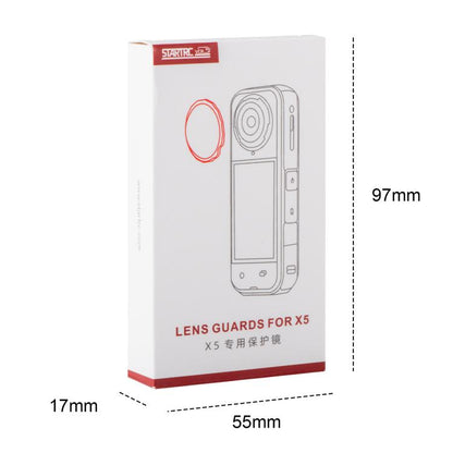 For Insta360 X5 STARTRC Slim Protective Lens Guad PC Lens Cover, Slim PC Lens Cover