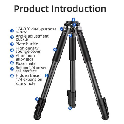 BEXIN RK294 Portable Collapsible Carbon Fiber Camera Tripod, RK294