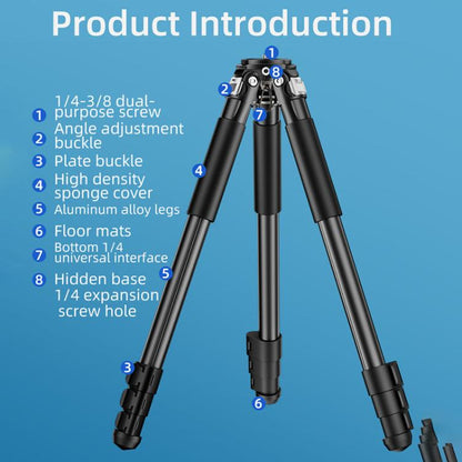 BEXIN RK264 Portable Collapsible Aluminum Alloy Camera Tripod, RK264