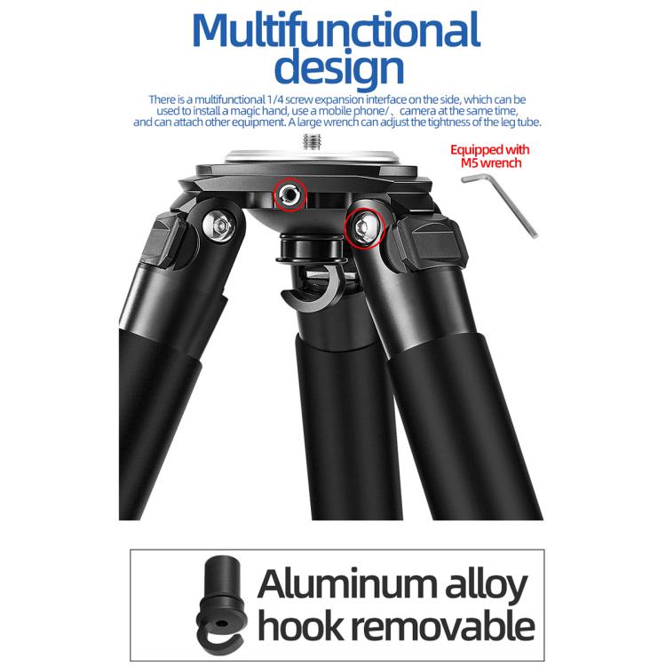 BEXIN ST402C Portable Collapsible Carbon Fiber Camera Tripod, ST402C