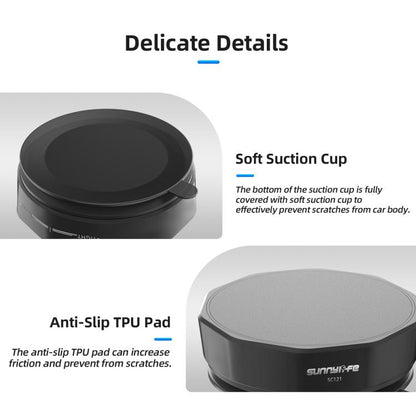 Sunnylife Universal Suction Cup Adapter Base Strong Suction Sucker for Action Camera