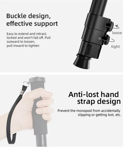 BEXIN P294B Portable Travel Outdoor DSLR Camera Aluminum Alloy Monopod Holder, P294B