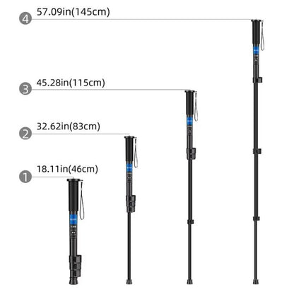 BEXIN P294B Portable Travel Outdoor DSLR Camera Aluminum Alloy Monopod Holder, P294B