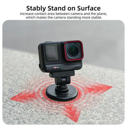 Sunnylife Quick-Release Magnetic Base Mount 1/4 180 Tilt Adjustable Tabletop Base Bracket For Insta360 X4 Air / X5 / Ace / Ace Pro 2 / 1, DZ-142 For Insta360 X4 Air / X5