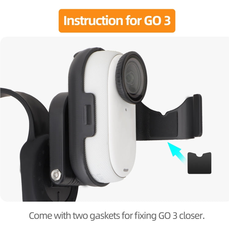 For Insta360 GO 3S / GO 3 Sunnylife Camera Strap Magnetic Mount Drone Mount Silicone Wristband Backpack Stripe, For Insta360 GO 3S / GO 3