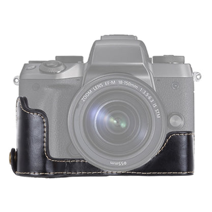 1/4 inch Thread PU Leather Camera Half Case Base for Canon EOS M5, For Canon M5