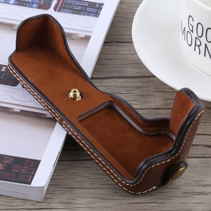 1/4 inch Thread PU Leather Camera Half Case Base for Canon EOS M5, For Canon M5