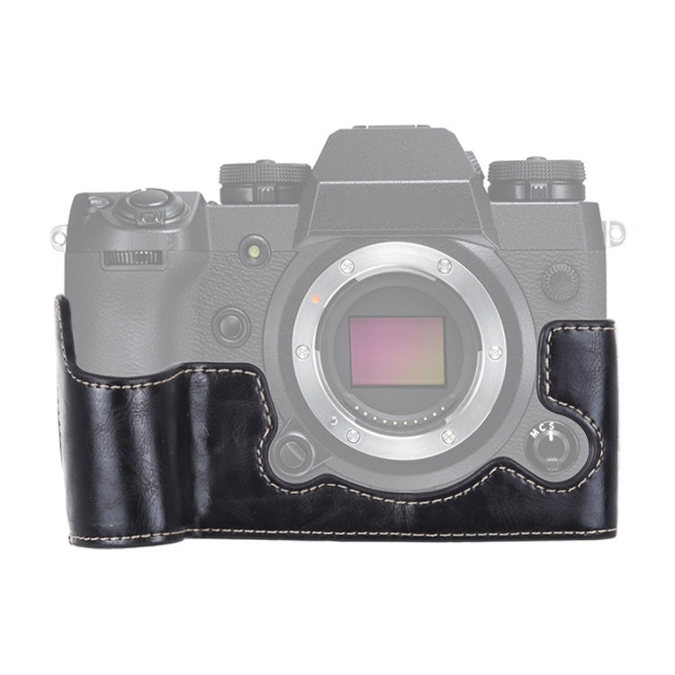 1/4 inch Thread PU Leather Camera Half Case Base for FUJIFILM X-H1, For FUJIFILM X-H1, For FUJIFILM XH1
