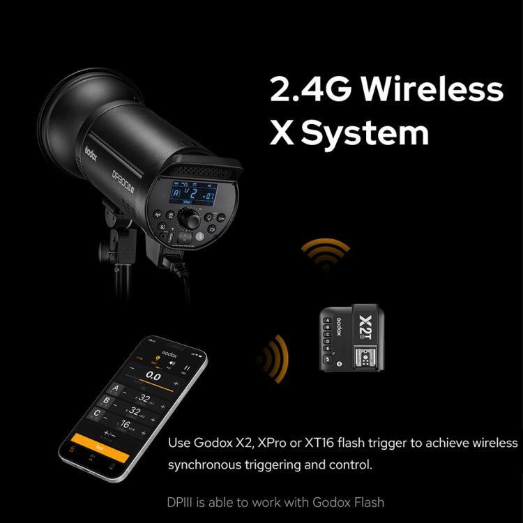 Godox DP600III-V Studio Flash Photo Light 600Ws 2.4G Wireless X System Bowens Mount Light, DP600III-V