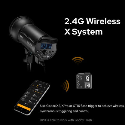 Godox DP600III-V Studio Flash Photo Light 600Ws 2.4G Wireless X System Bowens Mount Light, DP600III-V