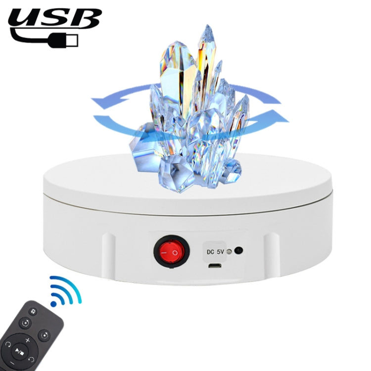 22cm USB Charging Rotating Display Stand Video Shooting Props Turntable, Load: 10kg, No Battery