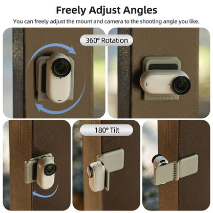 Sunnylife Universal Magnetic Mount Portable Tabletop Base Bracket Angles Adjustable 180 Rotation Holder for Mini Cameras, Universal