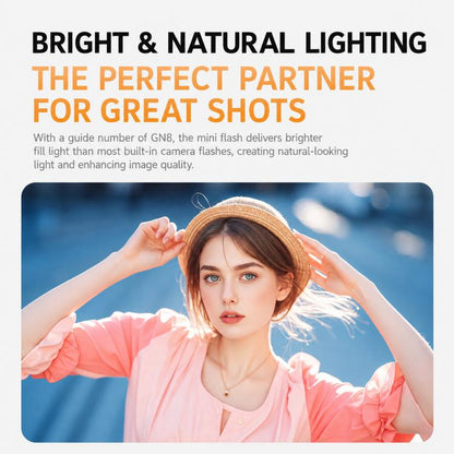 Desiontal F02 Desiontal F02 Mini On-Camera Flash Light Speedlite for Mirrorless Cameras, F02(Black), F02 (White)