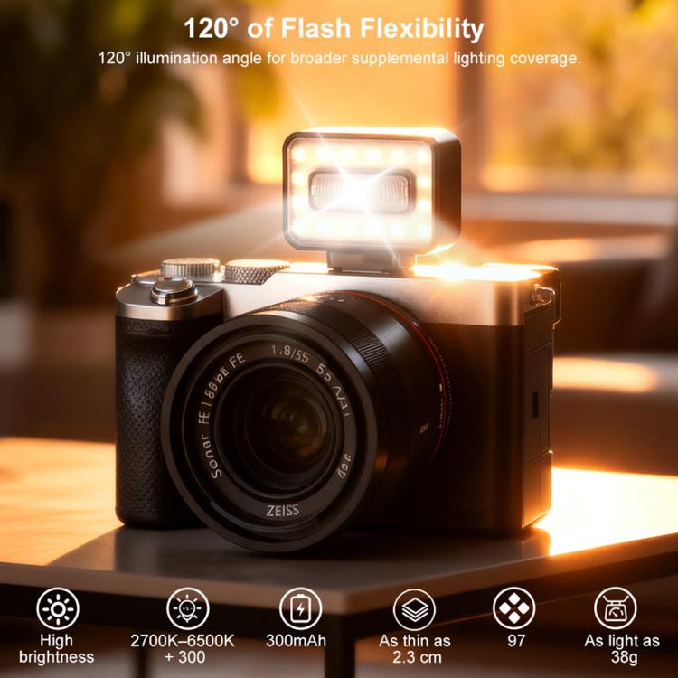 Desiontal F03 Mini On-Camera Flash Light Speedlite for Mirrorless Cameras, F03