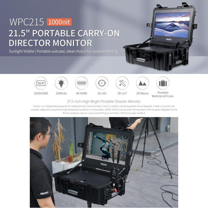 SEETEC WPC215 21.5 inch 1000nit High Bright Portable Carry-on Director Monitor Full HD 1920x1080 Monitor, WPC215