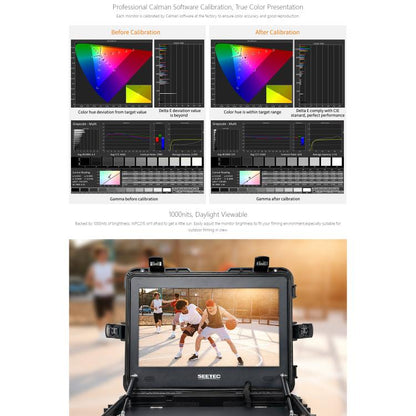 SEETEC WPC215 21.5 inch 1000nit High Bright Portable Carry-on Director Monitor Full HD 1920x1080 Monitor, WPC215