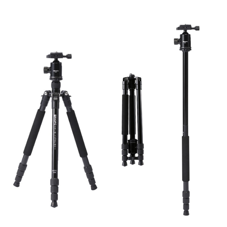 TRIOPO M2508 Multifunction Adjustable 4-Section Portable Aluminum Alloy Tripod Monopod with D-2A Ball Head for SLR Camera, M2508+D2A