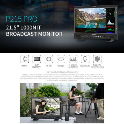 SEETEC P215 PRO 21.5 inch 1000nit High Bright Broadcast Monitor Full HD 1920x1080Monitor, P215 PRO