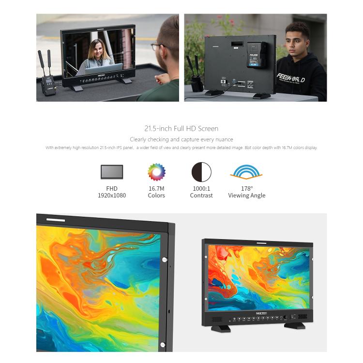 SEETEC P215 PRO 21.5 inch 1000nit High Bright Broadcast Monitor Full HD 1920x1080Monitor, P215 PRO