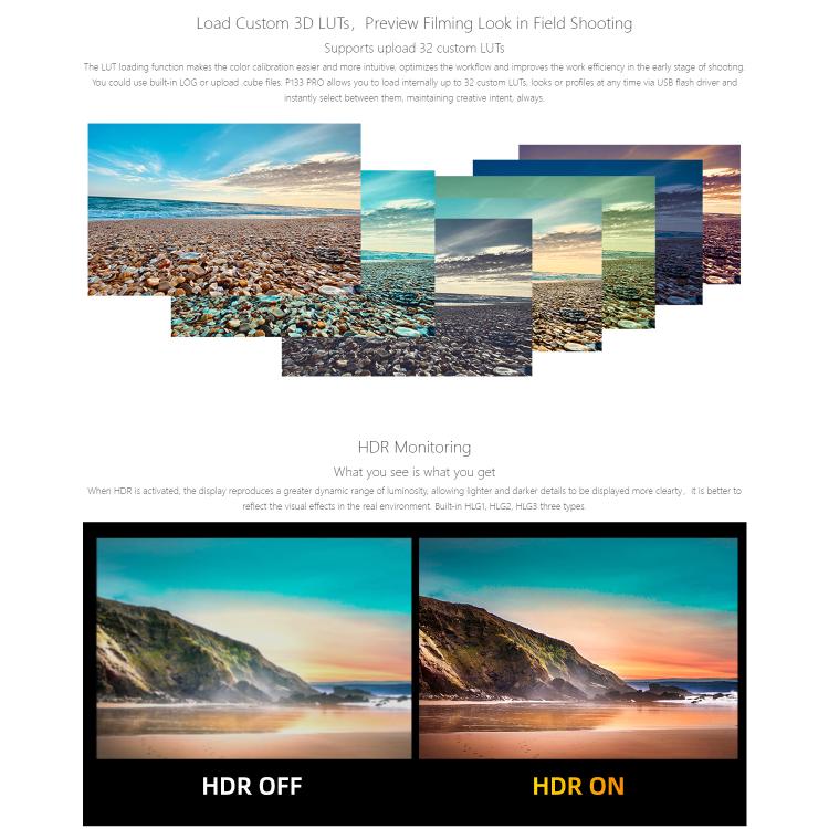 SEETEC P133 PRO 13.3 inch 1000nit High Bright Broadcast Monitor Full HD 1920x1080 Monitor, P133 PRO