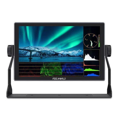 FEELWORLD S10 10.1 inch 12G SDI HDMI2.0 Camera Field Monitor High Brightness 1200nit Touchscreen Monitor, S10