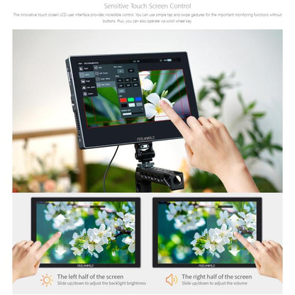 FEELWORLD S10 10.1 inch 12G SDI HDMI2.0 Camera Field Monitor High Brightness 1200nit Touchscreen Monitor, S10
