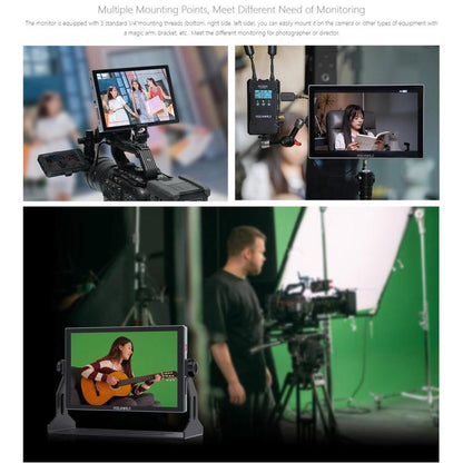 FEELWORLD S10 10.1 inch 12G SDI HDMI2.0 Camera Field Monitor High Brightness 1200nit Touchscreen Monitor, S10