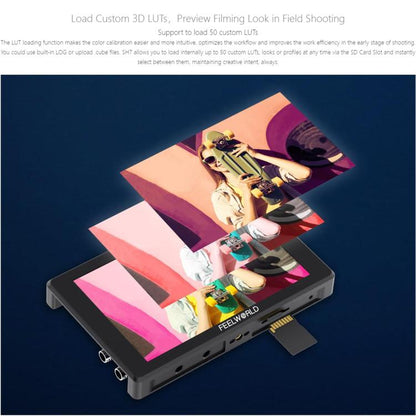 FEELWORLD SH7 7 inch Ultra Bright 2200nit On-camera Monitor SDI HDMI Cross Conversion Monitor, SH7