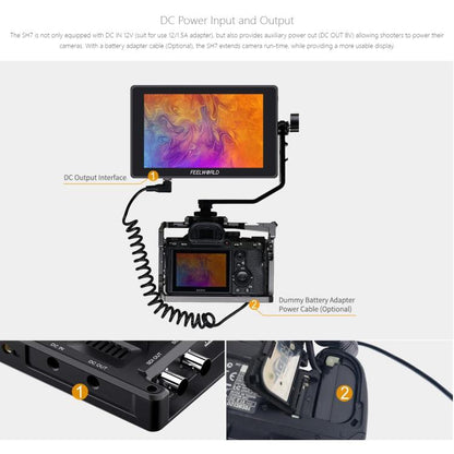 FEELWORLD SH7 7 inch Ultra Bright 2200nit On-camera Monitor SDI HDMI Cross Conversion Monitor, SH7